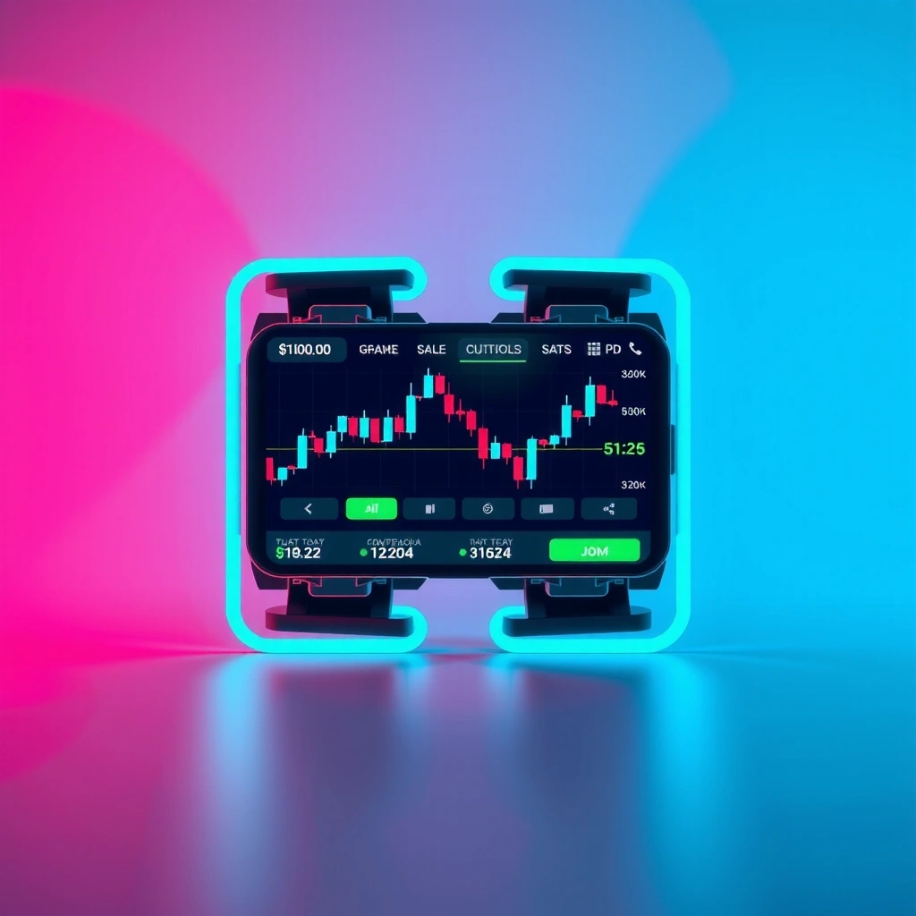 Financial game interface mockup