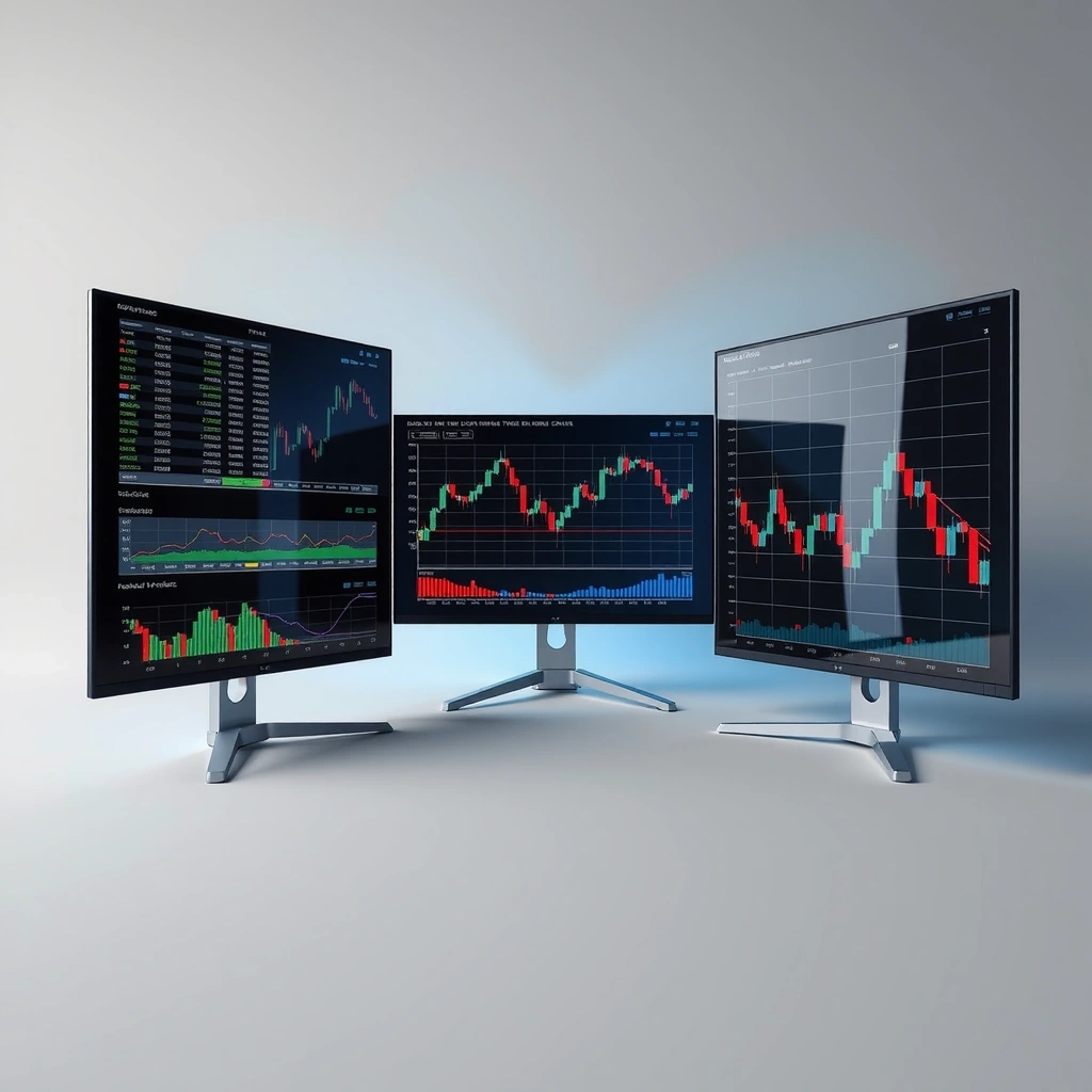 Trading charts and financial data visualization